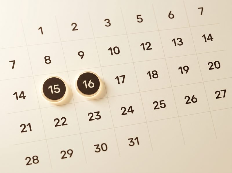 Calendar with dates marked for a consultation